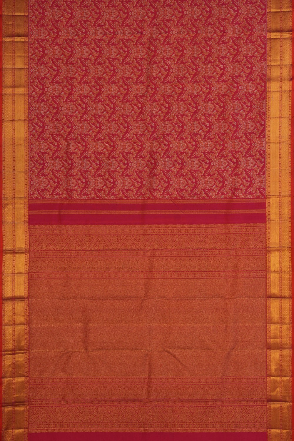 Image of Fuchsia Pink Kanchipuram Silk Saree